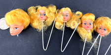 Vintage Small Vinyl Toddler Doll with Brown Curly Pigtails, Unmarked Maker's mark on back/neck — listing 4