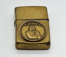 Zippo Joe Camel Tuxedo Medallion Brushed Brass Lighter — listing 5