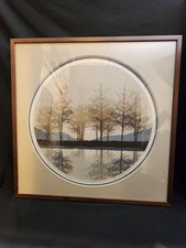 Virgil Thrasher Signed 1977 Harbor Fishing Boat Print, Framed — listing 5