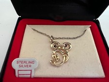 Disney Mickey Mouse Rhinestone Halo Pendant on Rope Chain — listing 6