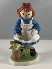 Vintage Ceramic Raggedy Ann Coin Bank with Yarn-Textured Hair — listing 6