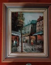 Vintage Original Oil Painting, Impasto Floral Still Life Bouquet, Signed O'Harbis, Framed — listing 2