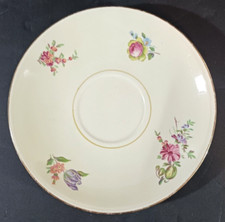 Homer Laughlin Eggshell Nautilus Saucer with Pink Apple Blossom Pattern — listing 4