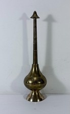 Vintage Brass Jeweled Perfume Atomizer / Rosewater Sprinkler Bottle with Devanagari Mark — listing 5