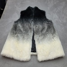 Ivanka Trump Faux Fur Vest with Fox Fur Collar, Size S
