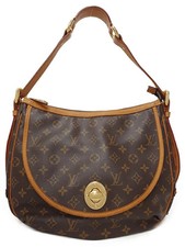 Louis Vuitton Monogram Canvas Tote with Blue Leather Straps and Vachetta Handles — listing 3