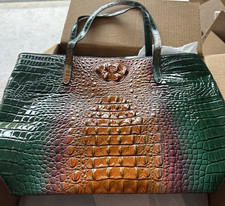 Black Embossed "TOTE BAG" Vegan Leather Large Tote Handbag — listing 2