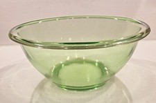 Green Uranium Depression Glass Ribbed Mixing Bowl, 9.5" Diameter — listing 6