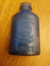 Vintage Cobalt Blue Glass Milk of Magnesia / Medicine Bottle by Owens-Illinois — listing 4