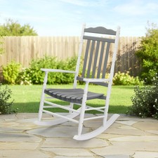 Vintage Wooden Slat-Seat Rocking Chair with Additional Wood Furniture Pieces