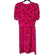 Vintage 1980s Silk Studio for Petites Floral Silk Drop-Waist Tiered Dress, Size 4 Petite — listing 3