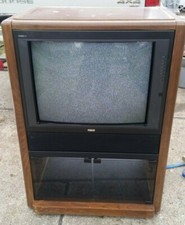 Vintage RCA ColorTrak Stereo Monitor Console Television in Wood Cabinet — listing 3