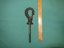 Antique Victorian Eastlake Cast Iron Ceiling Hook for Hanging Lamp or Plant