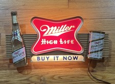 Vintage Double-Sided Hanging BAR Light-Up Sign, Red Letters on Black, listing 6