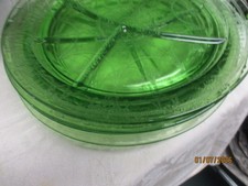 Anchor Hocking Cameo 'Ballerina' Uranium Glass Divided Grill Plate