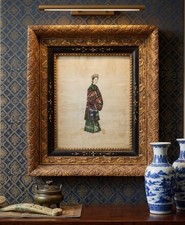 Vintage Chinese Silk Court Lady Doll with Fan and Beaded Headdress — listing 4