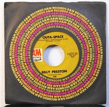 Billy Preston - I Wrote A Simple Song / Outa-Space 7" 45 RPM Single (A&M AM-1320) — listing 5