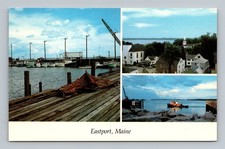 Eastport, Maine Fisherman Statue & Tugboat Postcard (Maine Scenics MS 1051) — listing 5