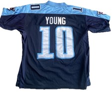 Reebok NFL Tennessee Titans Vince Young #10 Light Blue Mesh Jersey, Size Large — listing 3