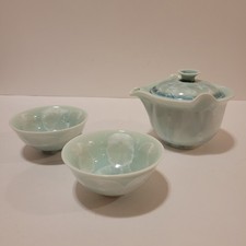 Vintage Japanese Celadon Green Teapot with Hand-Painted Cherry Blossom / Plum Blossom Design — listing 5