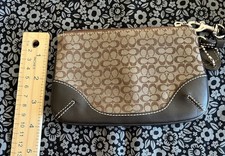 Coach Large Double Zip Wristlet Wallet in Teal Pebbled Leather — listing 2
