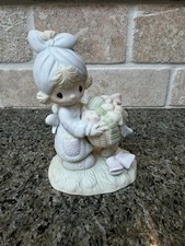 Precious Moments Porcelain Bisque Figurine - Girl Holding Baby (Mother/Motherhood Theme) — listing 4