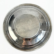 Reticulated Sterling Silver Bread & Butter Plate with Pierced Border and Engraved Detail — listing 5