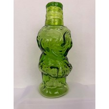 Green Glass Figural Nutcracker Soldier Apothecary Jar with Stopper — listing 4