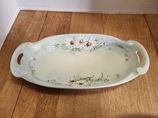 Antique German Porcelain Oval Relish/Pickle Dish with Rose and Lilac Floral Transfer — listing 5