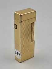 Vintage Dunhill Rollagas Gold-Plated Barley Pattern Lighter with Original Box — listing 2