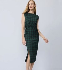 Taylor Black & White Plaid Fit & Flare Sleeveless Dress — listing 4
