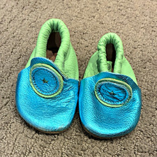 Baby Leather Moccasins with Football Print, Soft-Sole Crib Shoes — listing 4