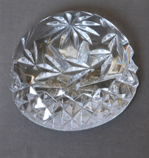 Cut Crystal Dome Lid with Faceted Finial, Pinwheel & Star Pattern, 6.25" Diameter — listing 2