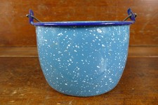 Blue Speckled Enamelware Stockpot Set with Pasta Insert, Steamer Lid & 4 Soup Bowls — listing 5