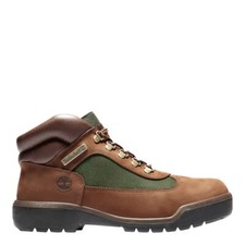 Timberland Field Boot Brown Leather & Green Fabric (Boys/Kids Size 7) — listing 3