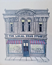 Signed Original Ink and Marker Drawing of a Domed Garden Rotunda/Gazebo by J. Paul Eaton — listing 2