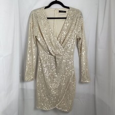 Chic Me Black Rose Gold Sequin Floral Mesh Sleeve Plus Size Party Dress — listing 6