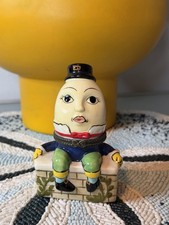 Humpty Dumpty Figural Porcelain Hinged Trinket Box on Brick Wall Base — listing 5