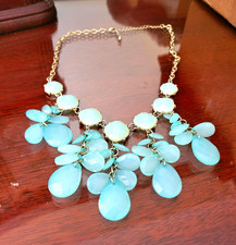 Gold-Tone Necklace and Stud Earrings Jewelry Set with Rope Chain, Unmarked, listing 6