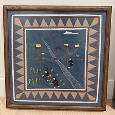Hmong Hill Tribe Hand-Embroidered 10" x 10" Floral Textile Panel — listing 4