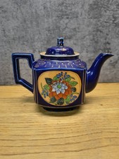 Vintage Japanese Celadon Green Teapot with Hand-Painted Raised Cherry Blossom Design — listing 2