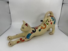 Mexican Folk Art Hand-Painted Talavera-Style Ceramic Cat Figurine — listing 6