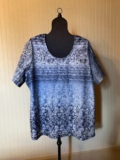 Catherines Women's Cream Floral Lace Tunic Top with Fringe Hem, Size 0X, NWT — listing 4