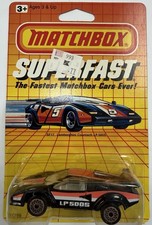 Matchbox Superfast No. 27 Lamborghini Countach, Orange with Green Stripes & #8 — listing 4