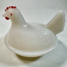 Vintage Ceramic Hen on Nest Covered Dish, USA Pottery — listing 2