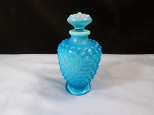 Blue Opalescent Hobnail Glass Cream Pitcher / Small Creamer — listing 5