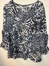 Grey Cap-Sleeve Tunic Dress with Zebra Ruffle and Grommet Shoulder Detail It says a Disney-related brand — listing 2