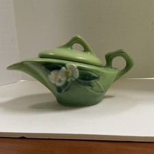 Roseville Mock Orange Yellow Footed Console Bowl / Planter, Pattern 957-8 — listing 4