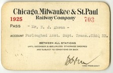 1899 Chicago, Milwaukee & St. Paul Railway Annual Pass No. 3922 — listing 3