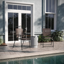 Set of 4 Aluminum Frame Sling Patio Dining Chairs — listing 4